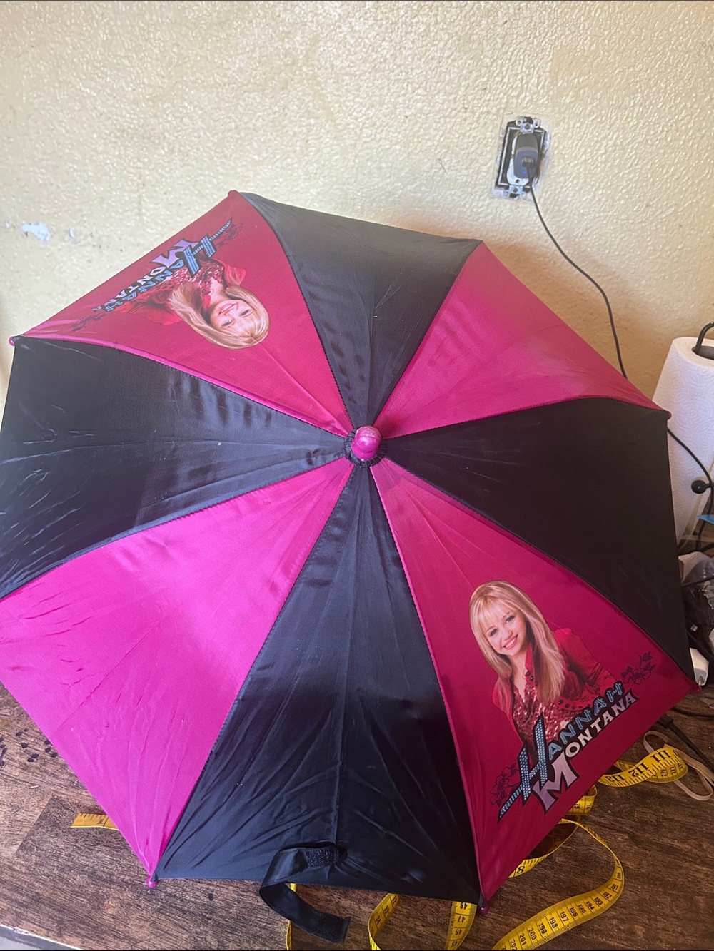 Hannah Montana Pink & Black Kids Umbrella